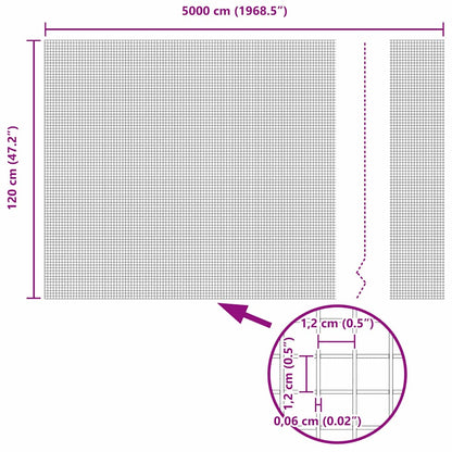 Welded Wire Fence Silver 1.2 x 50 m Steel