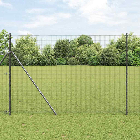 Welded Wire Fence Grey 1.6 x 10 m Steel