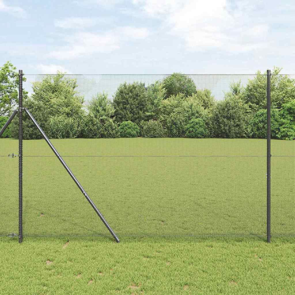 Welded Wire Fence Grey 1.6 x 25 m Steel