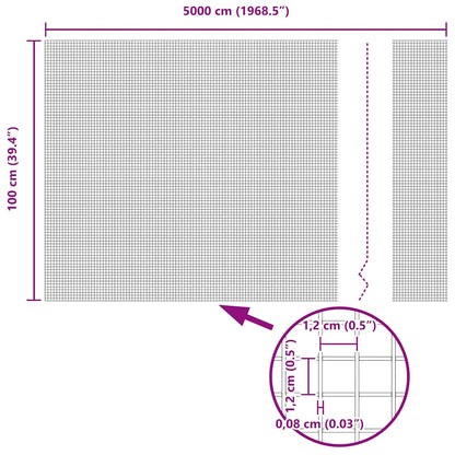 Welded Wire Fence Grey 1 x 50 m Steel