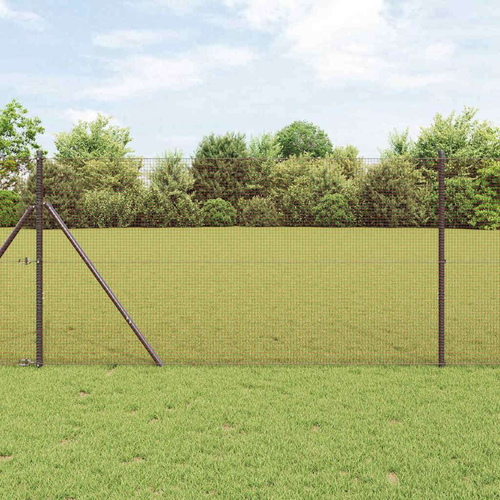 Welded Wire Fence Red 1.5 x 10 m Steel