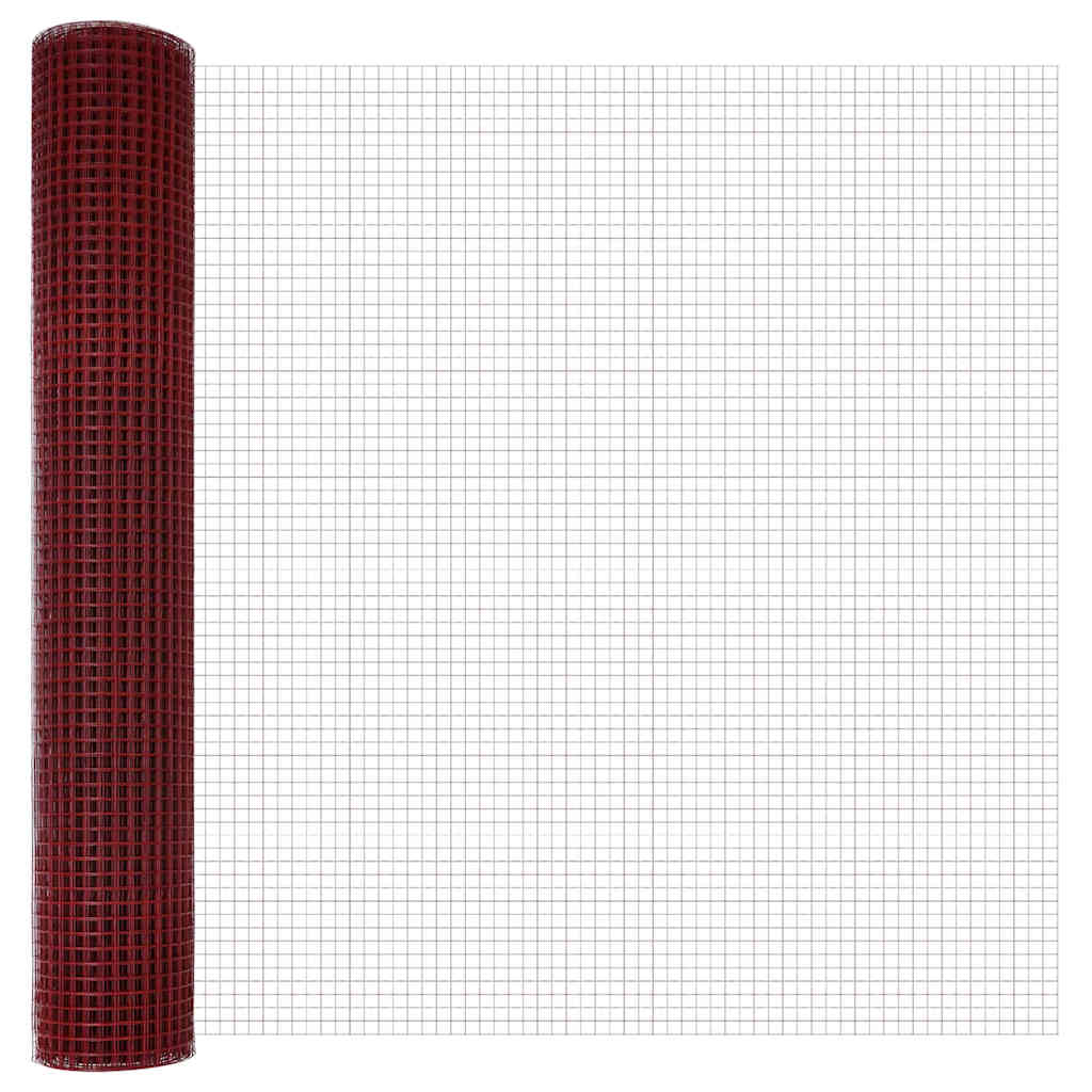 Welded Wire Fence Red 1.5 x 10 m Steel
