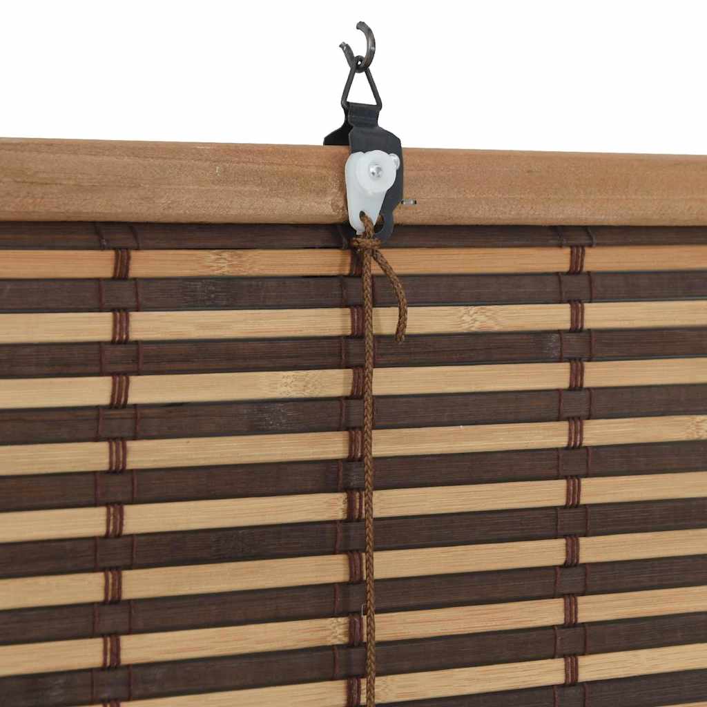 Window Blind Geometric Brown 150 x 220 cm Bamboo