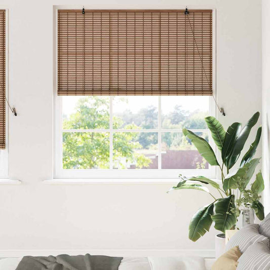 Window Blind Geometric Brown 150 x 220 cm Bamboo