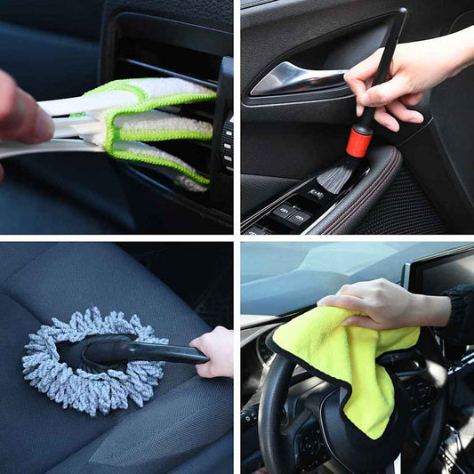 Car Cleaning Brush Set 13 pcs Multi Color