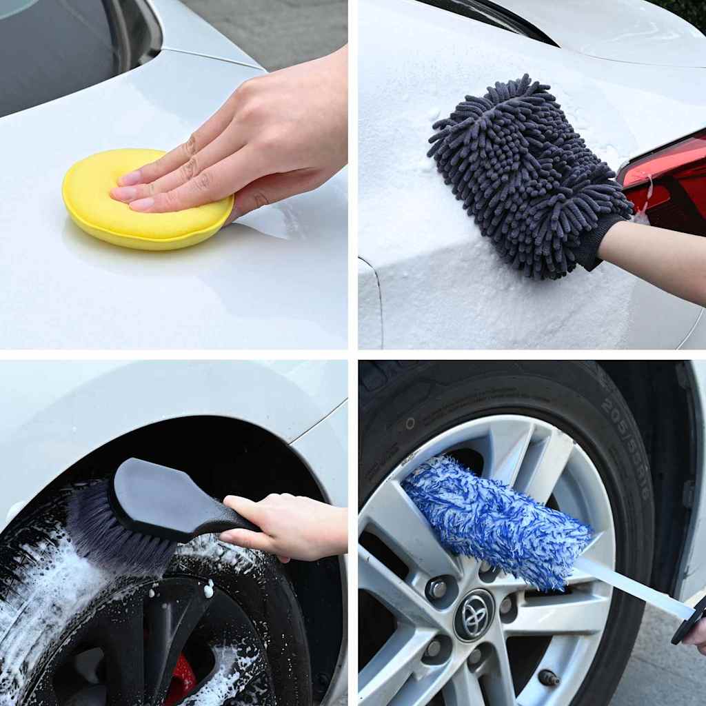 Car Cleaning Brush Set 13 pcs Multi Color