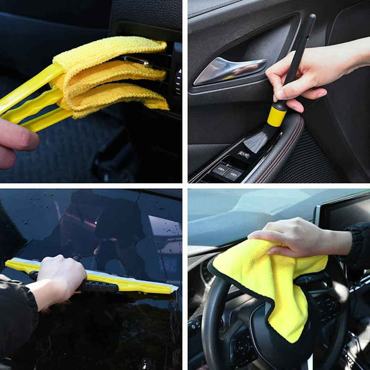 Car Cleaning Brush Set 19 pcs Multi Color NA