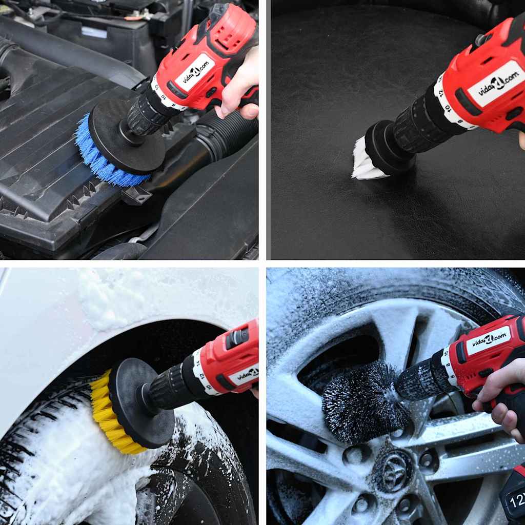 Soft and Hard Cleaning Brush Set 12 pcs Multi Color