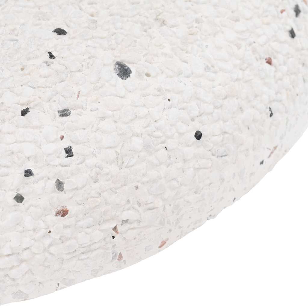 Parasol Base White and Black 45 x 45 x 40 cm Concrete and Metal