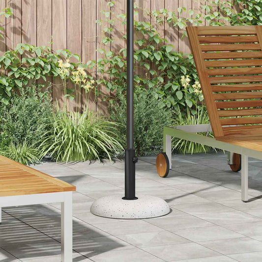 Parasol Base White and Black 45 x 45 x 40 cm Concrete and Metal