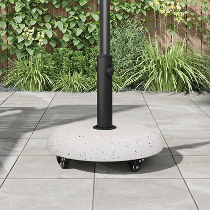 Parasol Base White and Black 45 x 45 x 40 cm Concrete and Metal