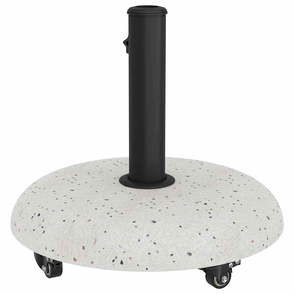 Parasol Base White and Black 45 x 45 x 40 cm Concrete and Metal