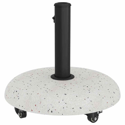 Parasol Base White and Black 45 x 45 x 40 cm Concrete and Metal