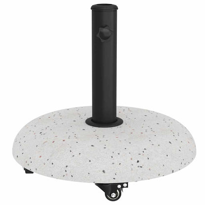 Parasol Base White and Black 45 x 45 x 40 cm Concrete and Metal
