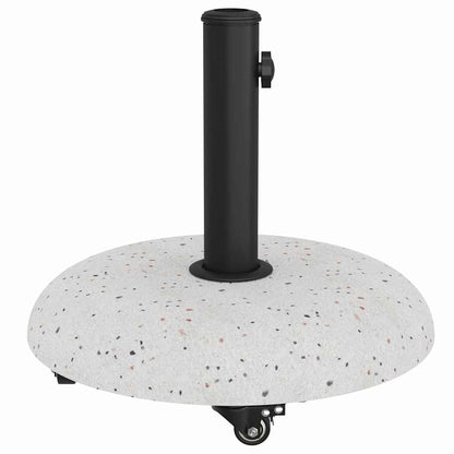 Parasol Base White and Black 45 x 45 x 40 cm Concrete and Metal
