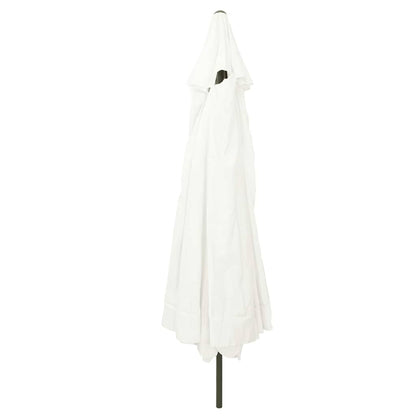 Garden Parasol White and Black 395 x 395 x 245 cm