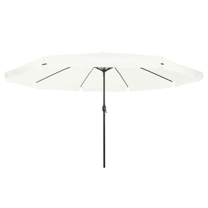 Garden Parasol White and Black 395 x 395 x 245 cm