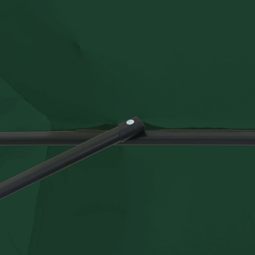 Garden Parasol Green and Black 395 x 395 x 245 cm