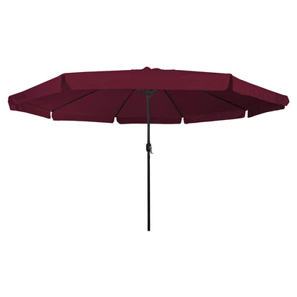 Garden Parasol Red and Black 395 x 395 x 245 cm