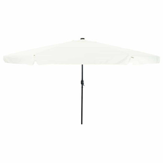 Garden Parasol White and Black 395 x 395 x 245 cm
