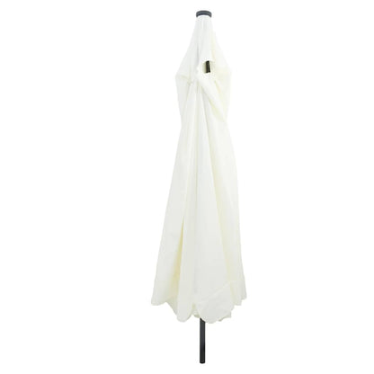 Garden Parasol White and Black 395 x 395 x 245 cm