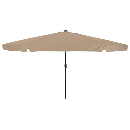 Garden Parasol Taupe and Black 395 x 395 x 245 cm