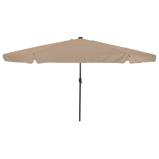 Garden Parasol Taupe and Black 395 x 395 x 245 cm
