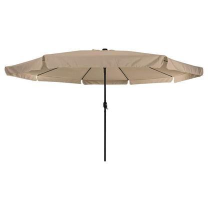 Garden Parasol Taupe and Black 395 x 395 x 245 cm