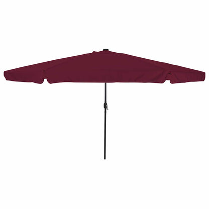 Garden Parasol Red and Black 395 x 395 x 245 cm