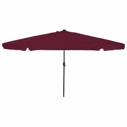 Garden Parasol Red and Black 395 x 395 x 245 cm