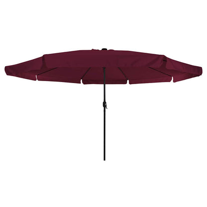 Garden Parasol Red and Black 395 x 395 x 245 cm