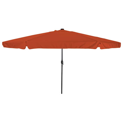 Garden Parasol Red and Black 395 x 395 x 245 cm