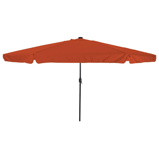 Garden Parasol Red and Black 395 x 395 x 245 cm