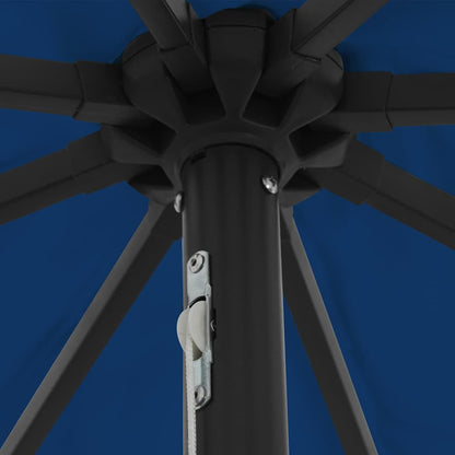 Garden Parasol Blue and Black 395 x 395 x 245 cm