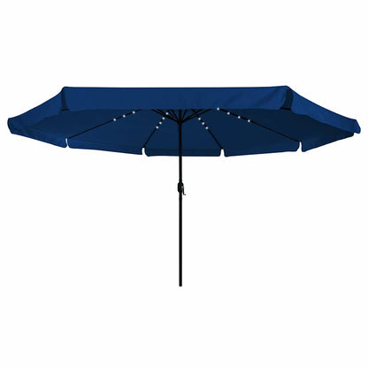Garden Parasol Blue and Black 395 x 395 x 245 cm