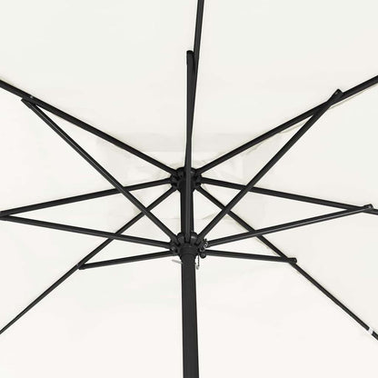 Garden Parasol White and Black 295 x 295 x 245 cm