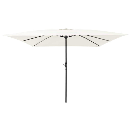 Garden Parasol White and Black 295 x 295 x 245 cm