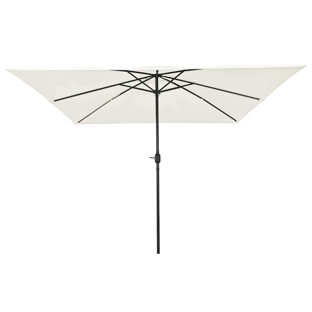 Garden Parasol White and Black 295 x 295 x 245 cm