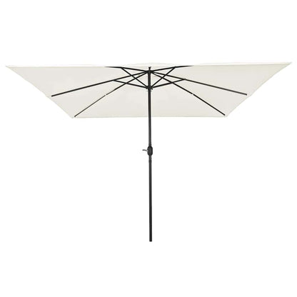 Garden Parasol White and Black 295 x 295 x 245 cm