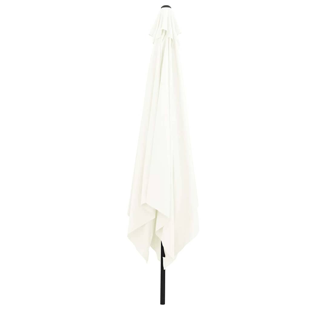 Garden Parasol White and Black 295 x 295 x 245 cm