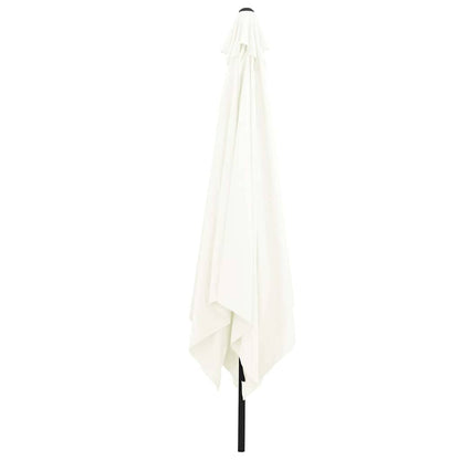 Garden Parasol White and Black 295 x 295 x 245 cm