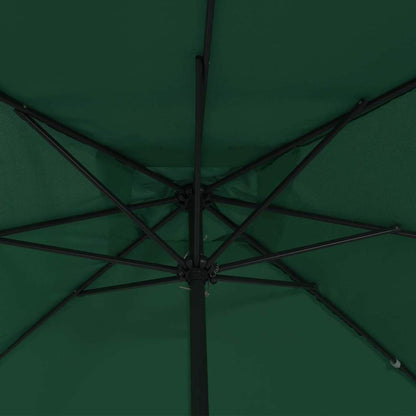 Garden Parasol Green and Black 295 x 295 x 245 cm