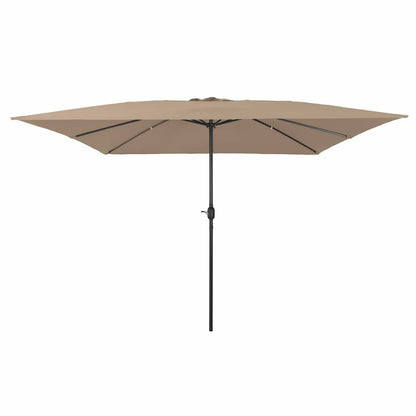 Garden Parasol Taupe and Black 295 x 295 x 245 cm