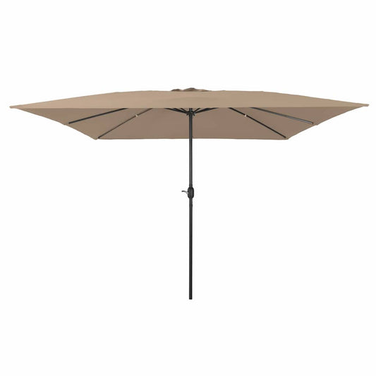 Garden Parasol Taupe and Black 295 x 295 x 245 cm