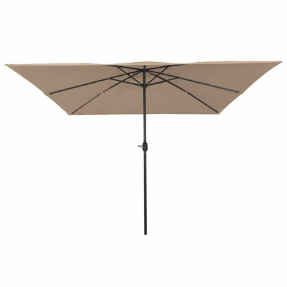 Garden Parasol Taupe and Black 295 x 295 x 245 cm