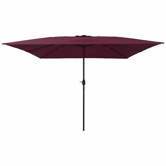 Garden Parasol Red and Black 295 x 295 x 245 cm