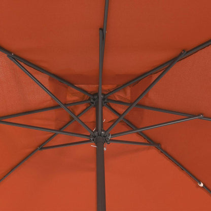 Garden Parasol Red and Black 295 x 295 x 245 cm