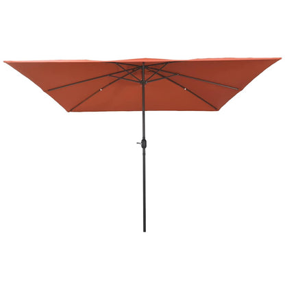 Garden Parasol Red and Black 295 x 295 x 245 cm