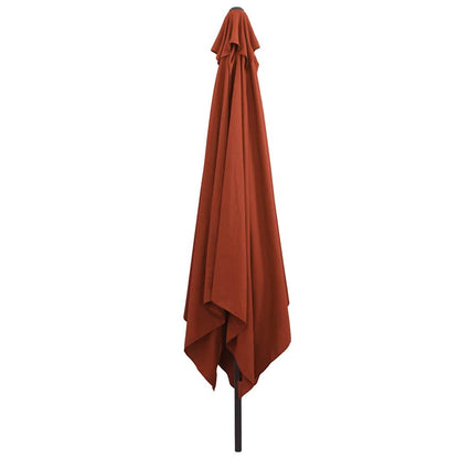 Garden Parasol Red and Black 295 x 295 x 245 cm