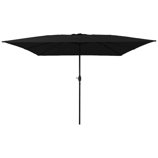 Garden Parasol Black 295 x 295 x 245 cm Polyester and Steel
